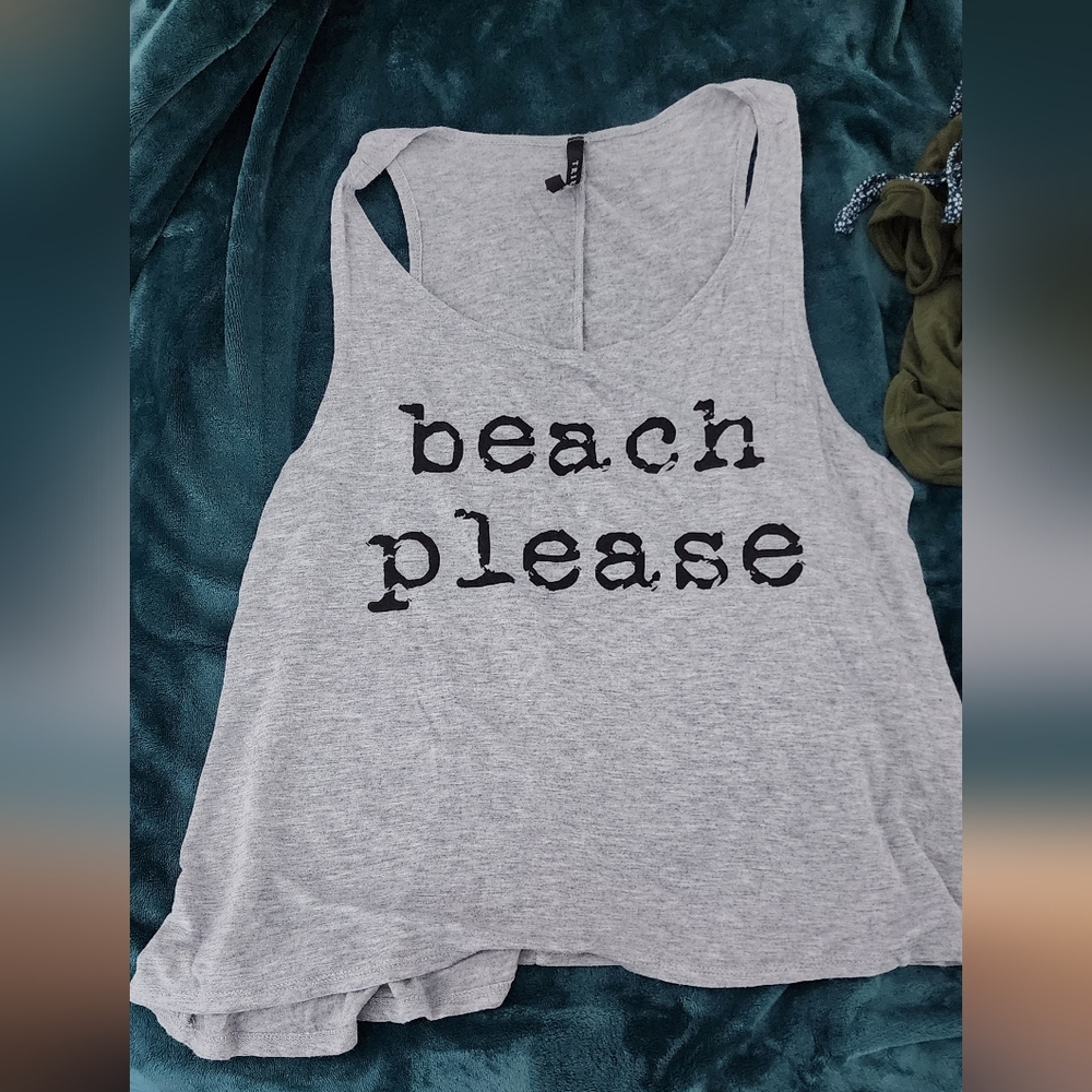 Beach Please Tank Top Size Medium